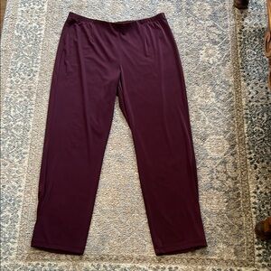 Chico's Women’s Deep Burgundy Easy-wear Slacks